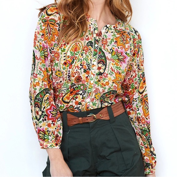 ba&sh Tops - Ba&sh Bianca Blouse In Vert Small